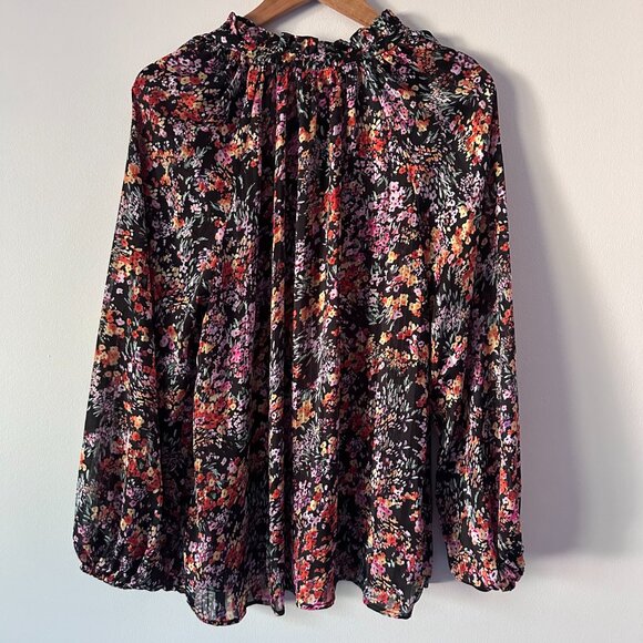 NWT - H&M Floral Tie Detail Blouse - Picture 4 of 7